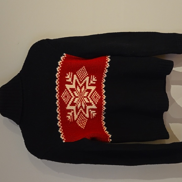 Vintage Ralph Lauren Black and Red Turtleneck active Sweater Size S - Picture 4 of 4